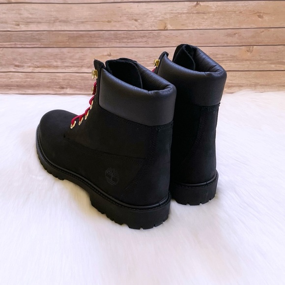 Timberland Women’s Heritage 6 Inch Waterproof Black Boots - Picture 2 of 7